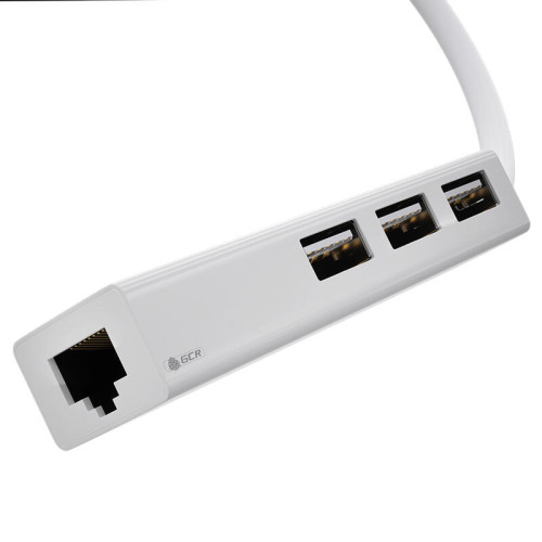 Greenconnect USB 2.0 Разветвитель на 3 порта + 10/100Mbps Ethernet Network GCR-AP03