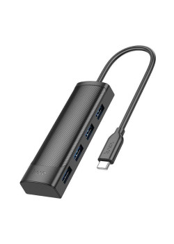 Разветвитель USB-C Hoco HB41 Type-C 4порт. черный