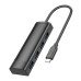 Разветвитель USB-C Hoco HB41 Type-C 4порт. черный Разветвитель USB-C Hoco HB41 Type-C 4порт. черный
