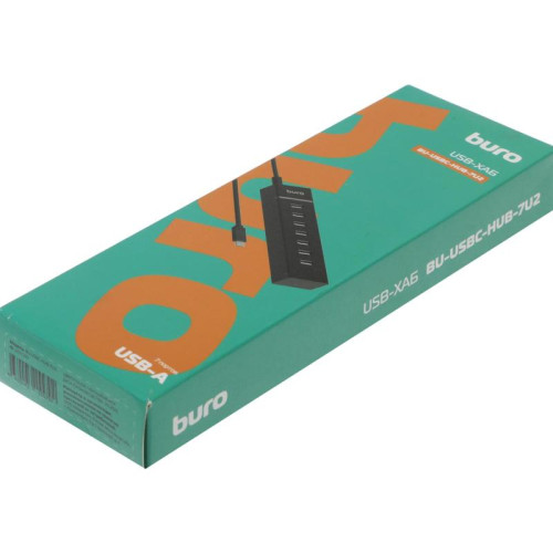 Разветвитель USB-C Buro BPH-C-P107 7порт. черный (BU-USBC-HUB-7U2)