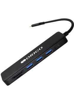 Разветвитель USB-C Origo OU3340PD 3порт. черный (OU3340PD/B1)