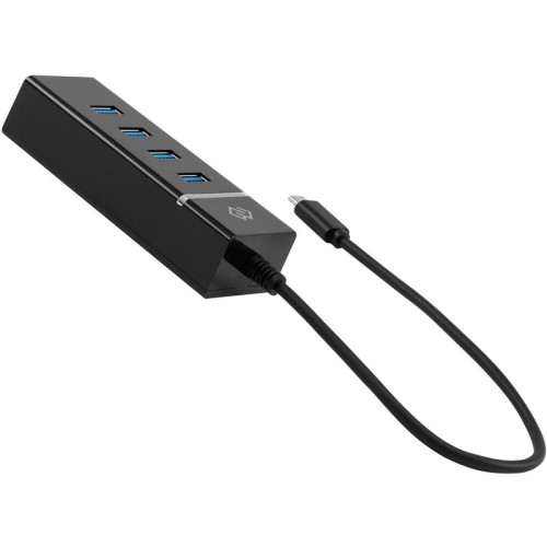 Разветвитель USB-C Digma DHUB-4USB-C-3.0 4порт. черный