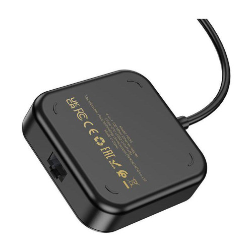 Разветвитель USB-C Hoco HB35 4порт. черный