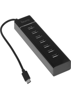 Разветвитель USB-C Buro BPH-C-P107 7порт. черный (BU-USBC-HUB-7U2)