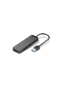 Концентратор Vention OTG USB 3.0 на 4 порта Черный - 0.15м.