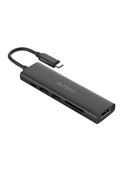 Разветвитель USB-C A4Tech DST-60C 2порт. серый