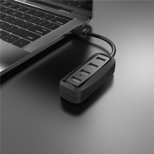 Концентратор Vention USB 2.0 на 4 порта Черный - 1м.