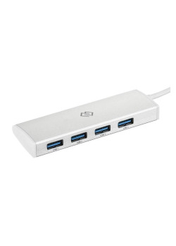 Разветвитель USB-C Digma HUB-4U3.0-UC-S 4порт. серебристый