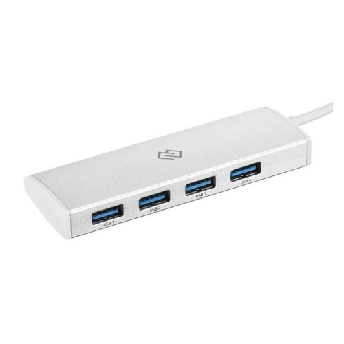 Разветвитель USB-C Digma HUB-4U3.0-UC-S 4порт. серебристый