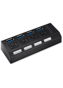 Разветвитель USB 3.0 Buro BU-HUB4-U3.0-L 4порт. черный