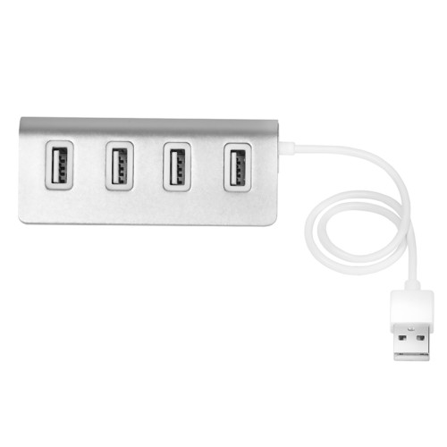 Greenconnect USB 2.0 Разветвитель GCR-UH224S на 4 порта  0,2m , silver