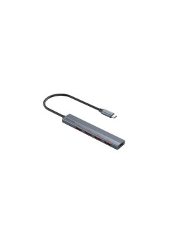 Концентратор Vention OTG USB 3.2 Gen 2 Type-C на 4 USB порта + USB-C PD Серый - 0.15м.