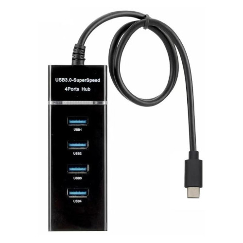 Разветвитель USB-C Digma DHUB-4USB-C-3.0 4порт. черный
