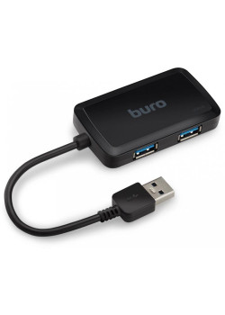 Разветвитель USB 3.0 Buro BU-HUB4-U3.0-S 4порт. черный