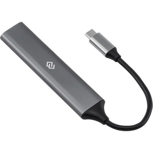 Разветвитель USB-C Digma DHUB-5USB-AC-3.0 5порт. серебристый
