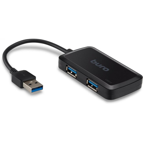 Разветвитель USB 3.0 Buro BU-HUB4-U3.0-S 4порт. черный