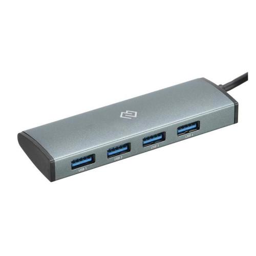 Разветвитель USB-C Digma HUB-4U3.0-UC-G 4порт. серый