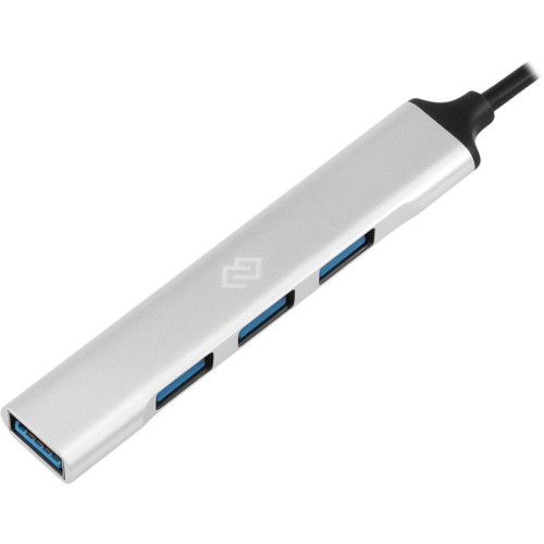 Разветвитель USB-C + USB-A Digma DHUB-4USB-AC-2.0 4порт. серебристый