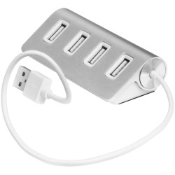 Greenconnect USB 2.0 Разветвитель GCR-UH224S на 4 порта  0,2m , silver