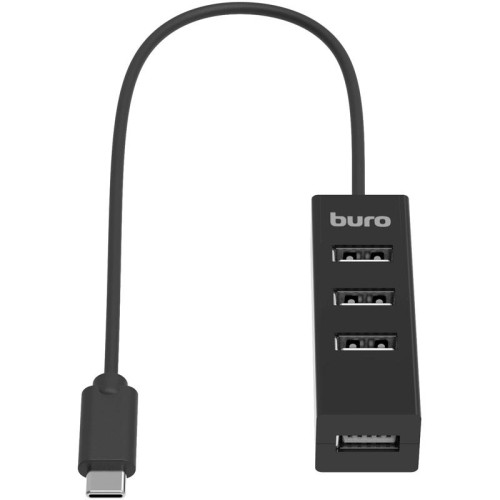 Разветвитель USB-C Buro BPH-C-1906 4порт. черный (BU-USBC-HUB-4U20)