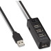 Разветвитель USB 2.0 Buro BU-HUB4-0.5L-U2.0 4порт. черный