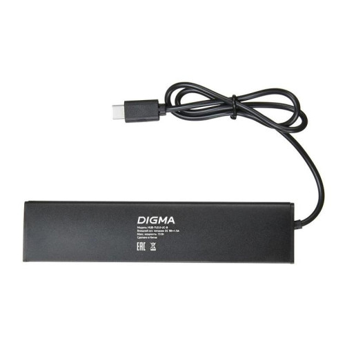 Разветвитель USB-C Digma HUB-7U2.0-UC-B 7порт. черный