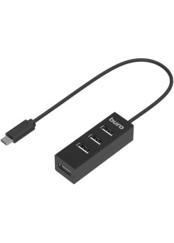 Разветвитель USB-C Buro BPH-C-1906 4порт. черный (BU-USBC-HUB-4U20)