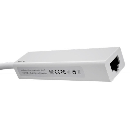 Greenconnect USB 2.0 Разветвитель на 3 порта + 10/100Mbps Ethernet Network GCR-AP03