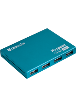 Defender Универсальный USB разветвитель Septima Slim USB2.0, 7портов,блок питания2A
