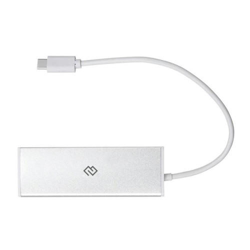 Разветвитель USB-C Digma HUB-4U3.0-UC-S 4порт. серебристый