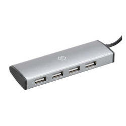 Разветвитель USB-C Digma HUB-4U2.0-UC-DS 4порт. серебристый