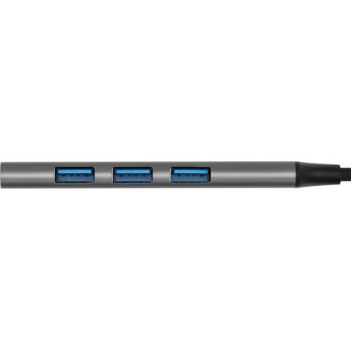 Разветвитель USB-C + USB-A Digma DHUB-4USB-AC-3.0 4порт. серебристый