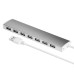 Greenconnect USB 2.0 Разветвитель GCR-UH217S на 7 портов  0,5m , silver