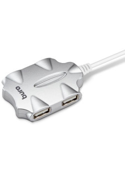 Разветвитель USB 2.0 Buro BU-HUB4-0.5-U2.0-Candy 4порт. серебристый
