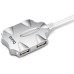 Разветвитель USB 2.0 Buro BU-HUB4-0.5-U2.0-Candy 4порт. серебристый