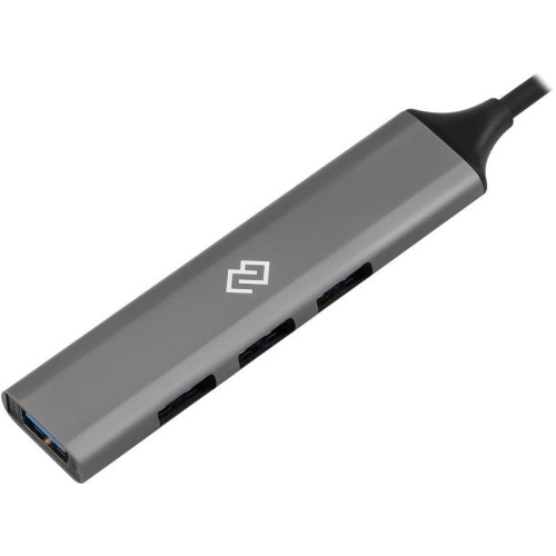 Разветвитель USB-C + USB-A Digma DHUB-4USB-AC-3.0 4порт. серебристый