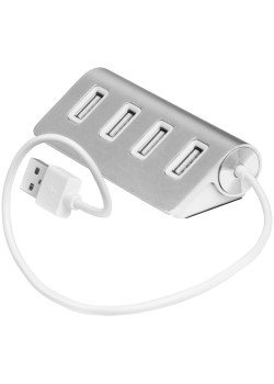Greenconnect USB 2.0 Разветвитель GCR-UH224S на 4 порта  0,2m , silver