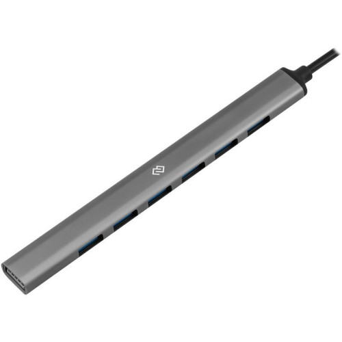Разветвитель USB-C + USB-A Digma DHUB-7USB-AC-2.0 7порт. серебристый