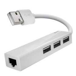 Greenconnect USB 2.0 Разветвитель на 3 порта + 10/100Mbps Ethernet Network GCR-AP03