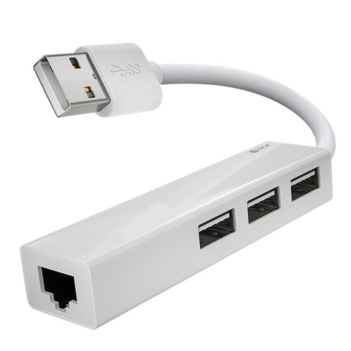 Greenconnect USB 2.0 Разветвитель на 3 порта + 10/100Mbps Ethernet Network GCR-AP03