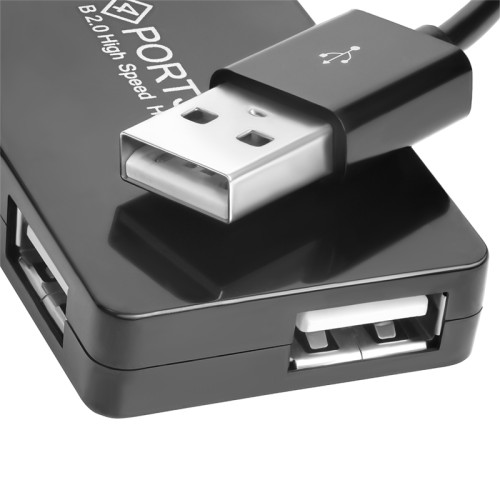 Greenconnect USB 2.0 Разветвитель GCR-UH244B на 4 порта  0,15m , black