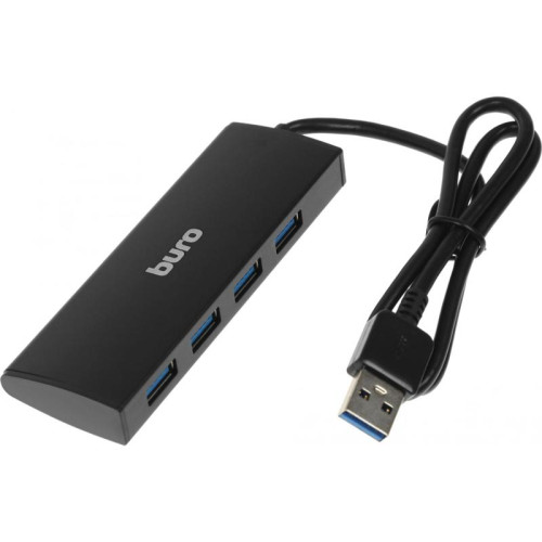 Разветвитель USB 3.0 Buro BU-HUB4-0.5-U3.0 4порт. черный