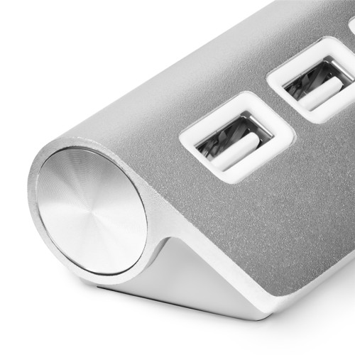 Greenconnect USB 2.0 Разветвитель GCR-UH224S на 4 порта  0,2m , silver