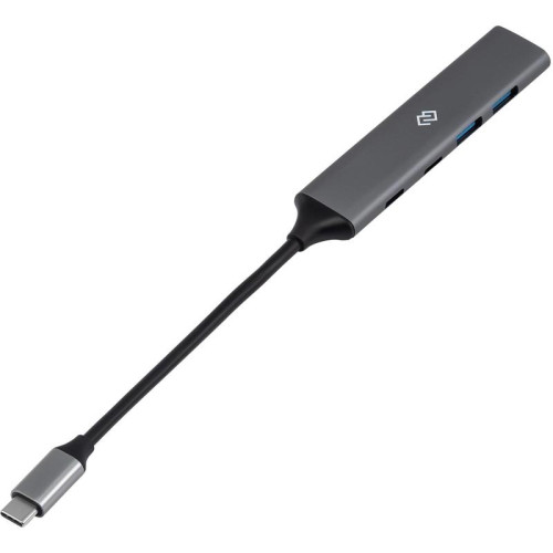 Разветвитель USB-C Digma DHUB-5USB-AC-3.0 5порт. серебристый