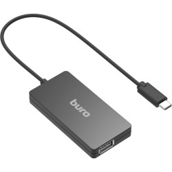 Разветвитель USB-C Buro BPH-C-1730 4порт. черный (BU-USBC-HUB-4U21)