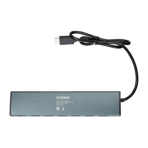 Разветвитель USB-C Digma HUB-7U3.0-UC-G 7порт. серый