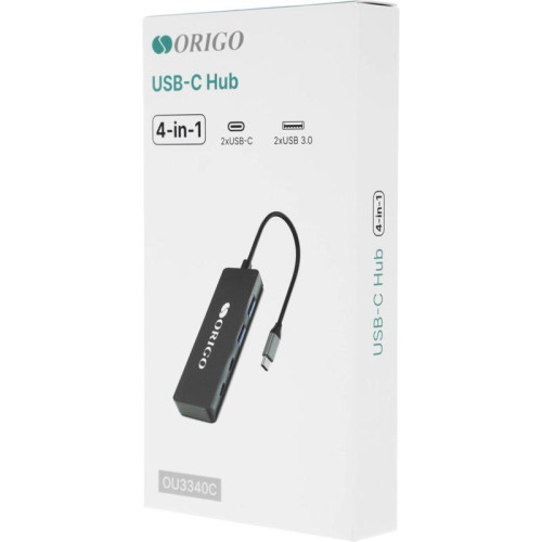 Разветвитель USB-C Origo OU3340C 4порт. черный (OU3340C/A1A)