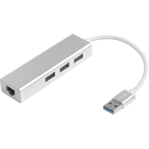 Greenconnect USB 3.0 Разветвитель на 3 порта + 10/100Mbps Ethernet Network metall Greenconnect USB 3.0 Разветвитель на 3 порта + 10/100Mbps Ethernet Network metall