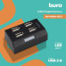 Разветвитель USB 2.0 Buro BU-HUB4-U2.0 4порт. черный Разветвитель USB 2.0 Buro BU-HUB4-U2.0 4порт. черный