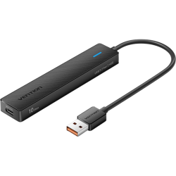 Концентратор Vention USB 3.2 Gen 2 AM/ 2хUSB-C/ 2хUSB-A Черный - 0.15м.